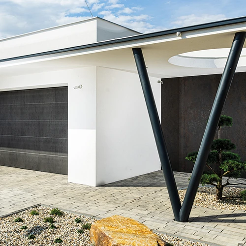 Interm- technologie Duraprint, sekční vrata, sladění externích prvků domu